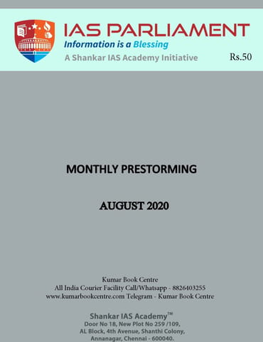 Shankar IAS Monthly Prestorming - August 2020 - [PRINTED]