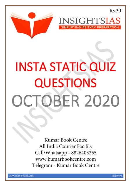 Insights on India Static Quiz - October 2020 - [PRINTED]