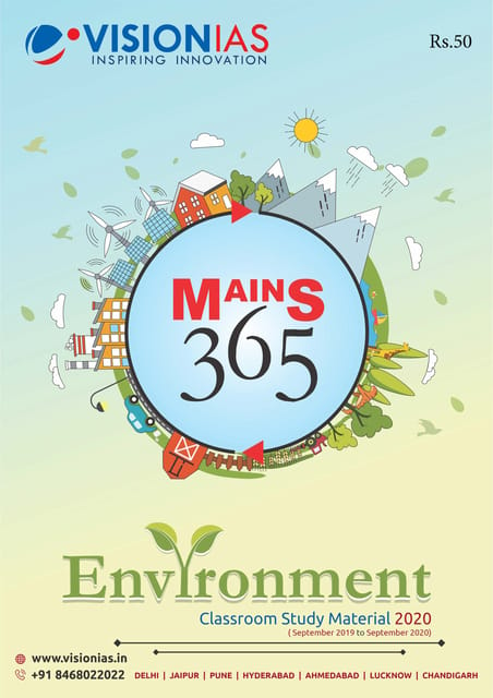 Vision IAS Mains 365 2020 - Environment - [PRINTED]