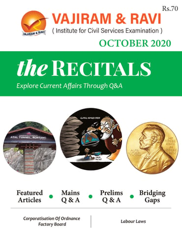 Vajiram & Ravi Monthly Current Affairs - The Recitals - October 2020 - [PRINTED]