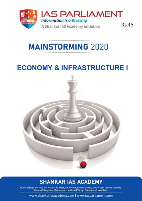 Shankar IAS Mainstorming 2020 - Economy & Infrastructure 1 - [PRINTED]
