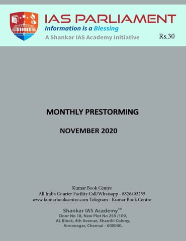 Shankar IAS Monthly Prestorming - November 2020 - [PRINTED]