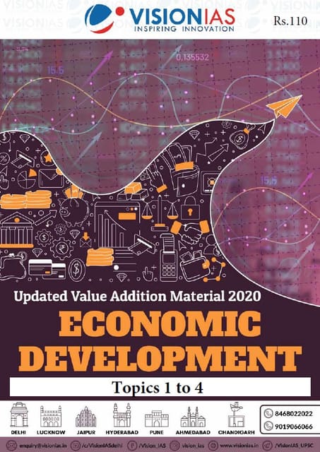 Vision IAS Updated Value Addition Material 2020 - Economic Development (Topics 1 to 4) - [PRINTED]