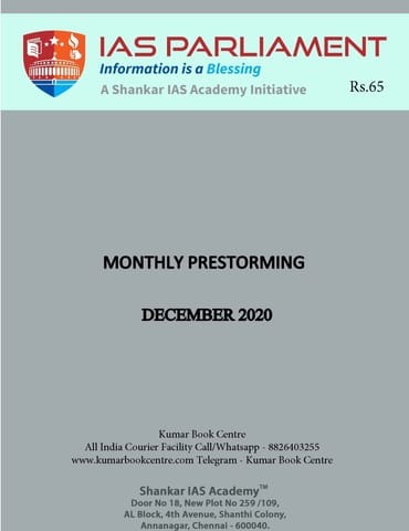 Shankar IAS Monthly Prestorming - December 2020 - [PRINTED]