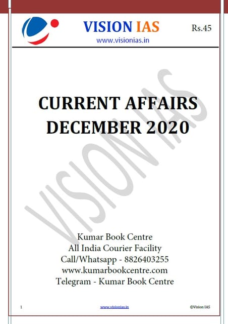 Vision IAS Monthly Current Affairs - December 2020 - [PRINTED]