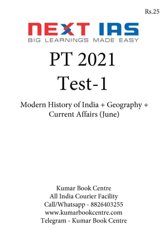 (Set) Next IAS PT Test Series 2021 - Test 1 to 5 [PRINTED]