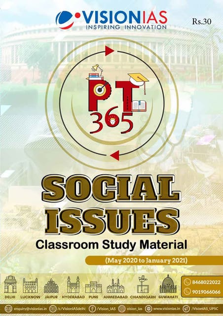 Vision IAS PT 365 2021 - Social Issues - [PRINTED]