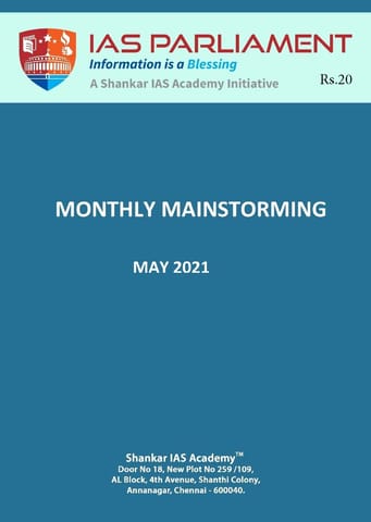 Shankar IAS Monthly Mainstorming - May 2021 - [B/W PRINTOUT]