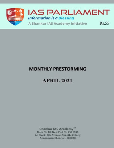 Shankar IAS Monthly Prestorming - April 2021 - [B/W PRINTOUT]