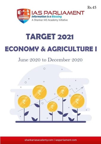 Shankar IAS Target PT 2021 - Economy & Agriculture 1 - [B/W PRINTOUT]