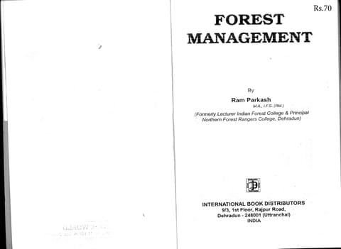 Forest Management - Ram Parkash (IFS) - [B/W PRINTOUT]