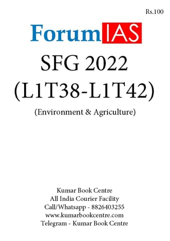(Set) Forum IAS SFG Test 2022 - Level 1 Test 38 to 42 (Environment & Agriculture) - [B/W PRINTOUT]