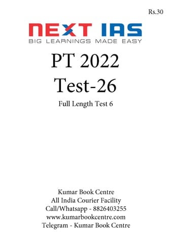 (Set) Next IAS PT Test Series 2022 - Test 26 to 27 - [B/W PRINTOUT]