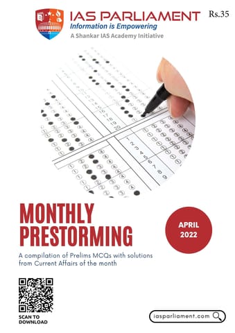 April 2022 - Shankar IAS Monthly Prestorming - [B/W PRINTOUT]
