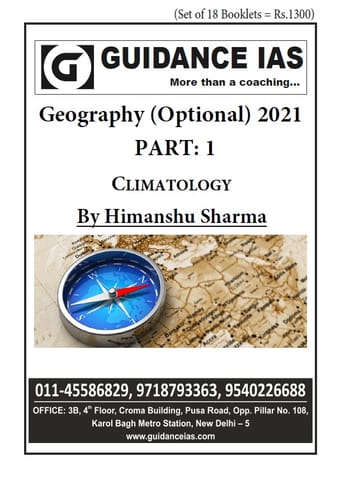 (Set of 18 Booklets) Geography Optional Printed Notes 2021 - Himanshu Sharma - Guidance IAS - [B/W PRINTOUT]