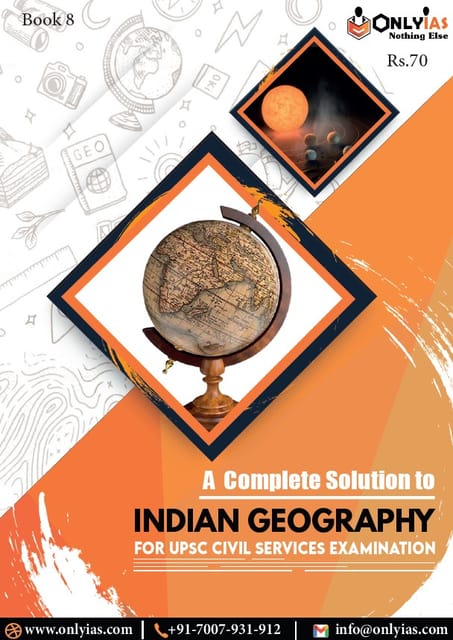 Indian Geography - General Studies GS Printed Notes 2022 - Only IAS - [B/W PRINTOUT]