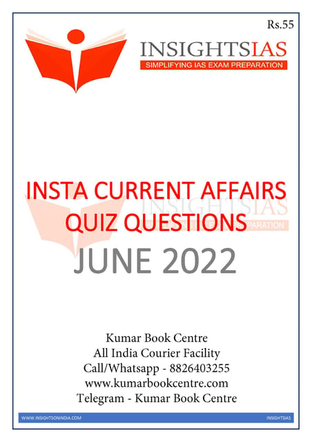 June 2022 - Insights on India Current Affairs Daily Quiz - [B/W PRINTOUT]