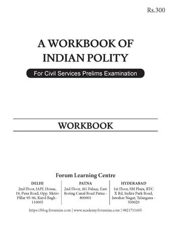 Indian Polity - Forum IAS Workbook 2023 - [B/W PRINTOUT]
