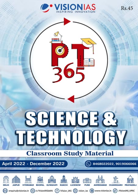 Science & Technology - Vision IAS PT 365 2023 - [B/W PRINTOUT]