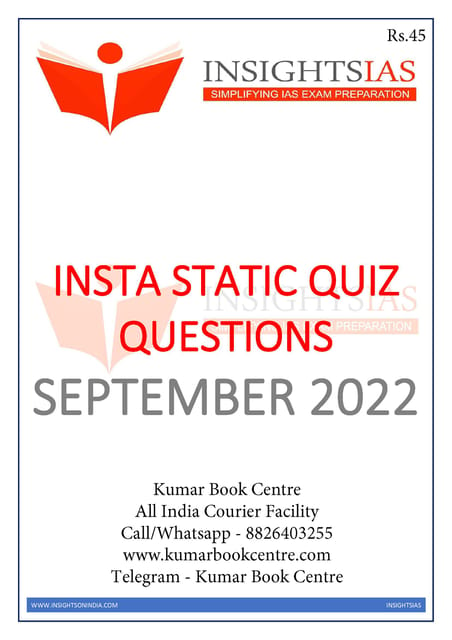 September 2022 - Insights on India Static Quiz - [B/W PRINTOUT]