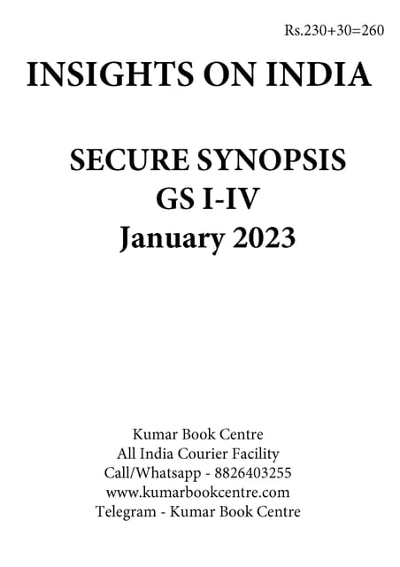 January 2023 - Insights on India Secure Synopsis (GS I to IV) - [B/W PRINTOUT]
