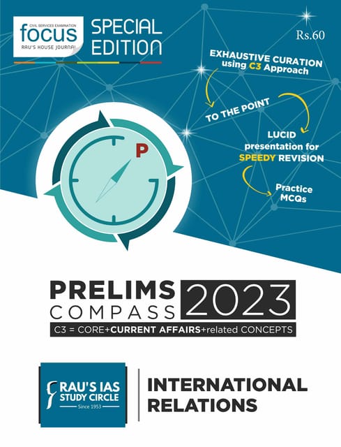 International Relations - Rau's IAS Prelims Compass 2023 - [B/W PRINTOUT]