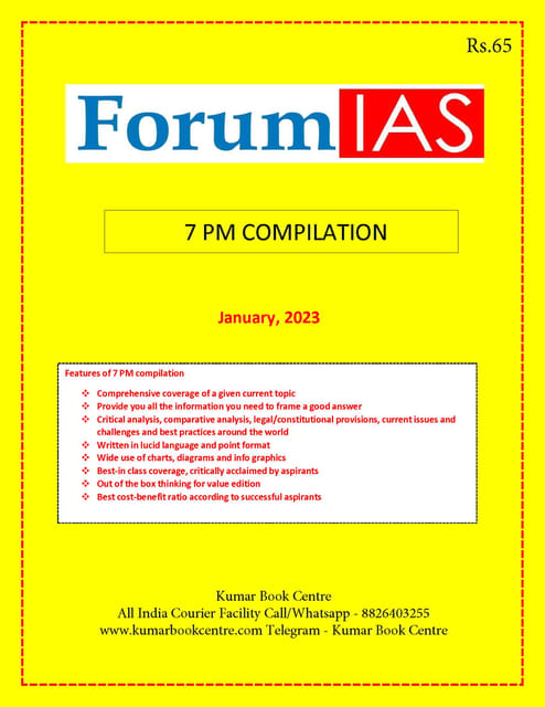 January 2023 - Forum IAS 7pm Compilation - [B/W PRINTOUT]