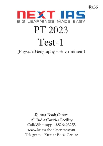 (Set) Next IAS PT Test Series 2023 - Test 1 to 5 - [B/W PRINTOUT]