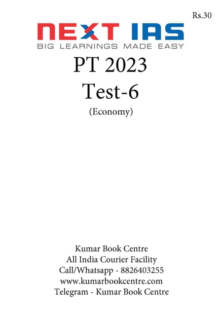 (Set) Next IAS PT Test Series 2023 - Test 6 to 10 - [B/W PRINTOUT]