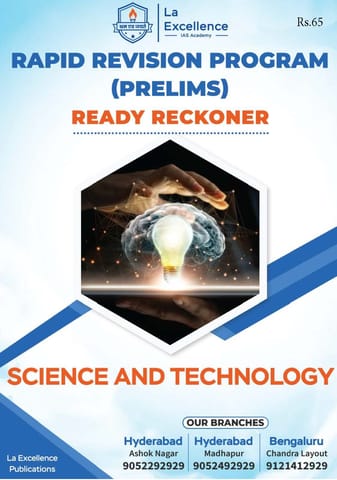 Science & Technology - La Excellence Ready Reckoner Program RRP Prelims 2023 - [B/W PRINTOUT]
