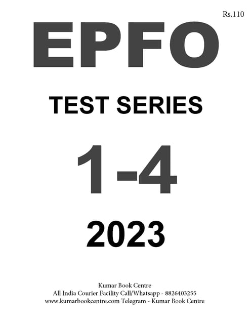 EPFO Test Series 2023 by Rahul Gupta - Test 1 to 4 - [B/W PRINTOUT]