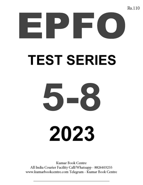 EPFO Test Series 2023 by Rahul Gupta - Test 5 to 8 - [B/W PRINTOUT]