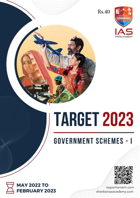 Government Schemes 1 - Shankar IAS Target PT 2023 - [B/W PRINTOUT]