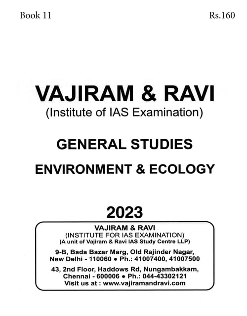 Environment & Ecology - General Studies GS Printed Notes Yellow Book 2023 - Vajiram & Ravi - [B/W PRINTOUT]
