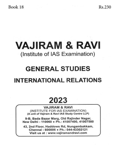 International Relations - General Studies GS Printed Notes Yellow Book 2023 - Vajiram & Ravi - [B/W PRINTOUT]
