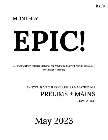 May 2023 - Forum IAS Factly/EPIC Monthly Current Affairs - [B/W PRINTOUT]