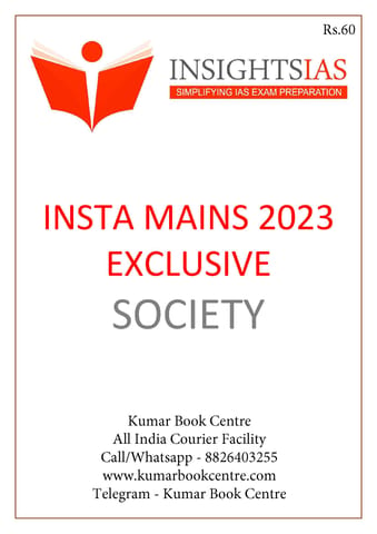 Society - Insights on India Mains Exclusive 2023 - [B/W PRINTOUT]