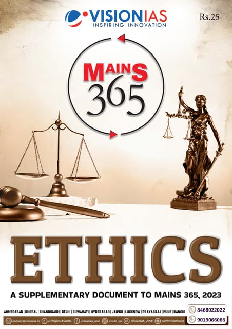 Ethics - Vision IAS Mains 365 2023 - [B/W PRINTOUT]