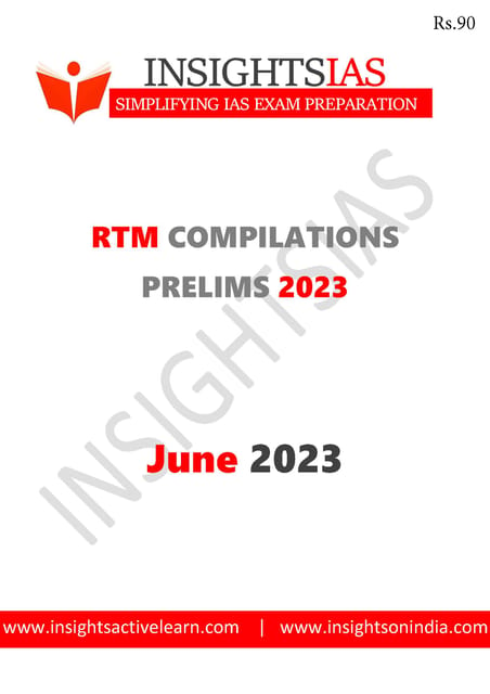 June 2023 - Insights on India Revision Through MCQs (RTM) - [B/W PRINTOUT]