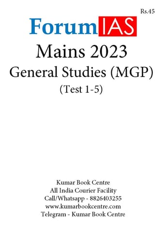 Forum IAS Mains Test Series MGP 2023 - GS Test 1 to 5 - [B/W PRINTOUT]