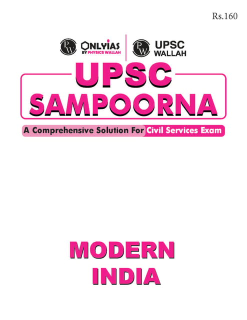 Modern India - Only IAS UPSC Wallah Sampoorna 2023 - [B/W PRINTOUT]
