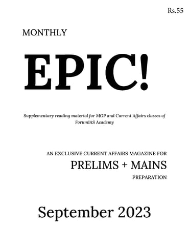 September 2023 - Forum IAS Factly/EPIC Monthly Current Affairs - [B/W PRINTOUT]