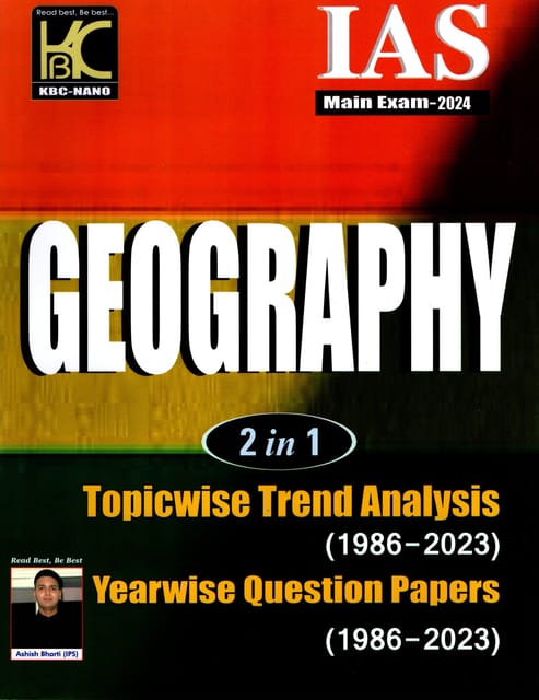 UPSC Mains 2024 Geography 2 in 1 Topicwise Trend Analysis (1986-2023) - KBC Nano (23-069)