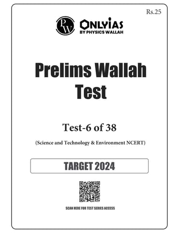(Set) Only IAS PT Test Series 2024 - Test 6 to 10 - [B/W PRINTOUT]