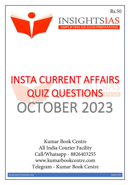 October 2023 - Insights on India Current Affairs Daily Quiz - [B/W PRINTOUT]