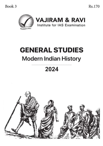 Modern Indian History - General Studies GS Printed Notes Yellow Book 2024 - Vajiram & Ravi - [B/W PRINTOUT]