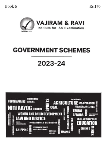 Government Schemes - General Studies GS Printed Notes Yellow Book 2024 - Vajiram & Ravi - [B/W PRINTOUT]