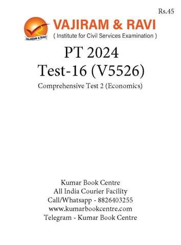 (Set) Vajiram & Ravi PT Test Series 2024 - Test 16 to 20 - [B/W PRINTOUT]