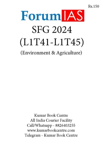 (Set) Forum IAS SFG Test 2024 - Level 1 Test 41 to 45 (Environment & Agriculture) - [B/W PRINTOUT]