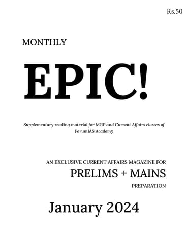 January 2024 - Forum IAS Factly/EPIC Monthly Current Affairs - [B/W PRINTOUT]